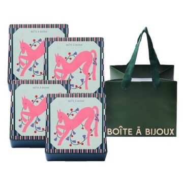 【珠寶盒法式點心坊】2026馬年-法式醇黑餅乾禮盒x4盒-附提袋  (過年送禮/禮盒/巧克力)