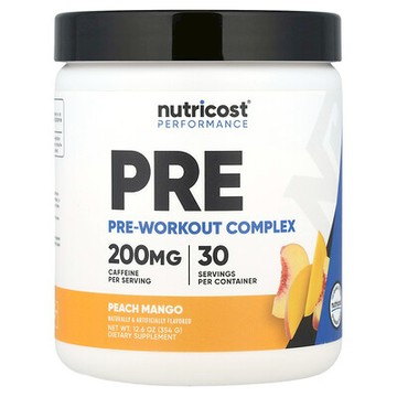 Nutricost, 表現提升，鍛煉前復合物，桃子芒果味，12.6 盎司（354 克）