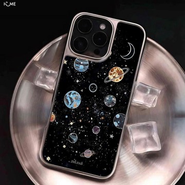 復古星球適用蘋果17手機殼iPhone16promax膚感15水凝殼14/13/12女