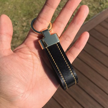 【皮革鑰匙圈】黑色馬臀皮/鎖匙扣/隨身小物/閨蜜禮物