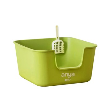 特大號抑菌貓砂盆 開放式貓砂盆 防外濺貓砂盆 一體式貓砂盆 貓咪廁所 除臭抑菌 送貓砂鏟-JM