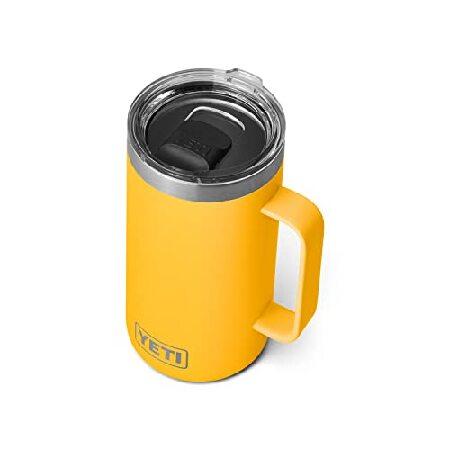 YETI Rambler 24 oz Mug, Vacuum Insulated, Stainless Steel with MagSlider Lid, Alpine Yellow並行輸入