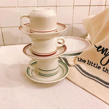 ins北歐意式咖啡杯陶瓷杯復古咖啡杯一套日式下午茶杯瓷杯子