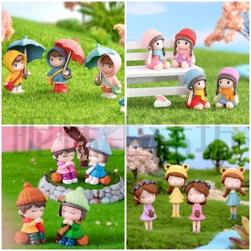 【現貨】撐傘女孩/微景觀/造盆景/多肉/蛋糕擺件/桌上裝飾/女孩/園藝/拍攝攝影/婚禮擺設/辦公桌裝飾/盆栽造景