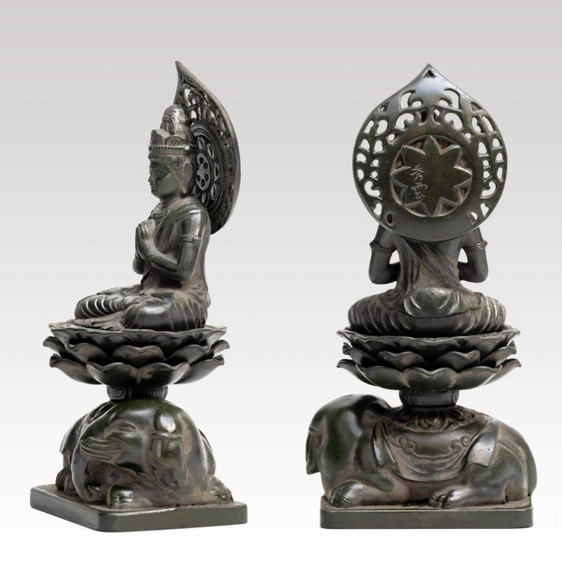 仏像 普賢菩薩 15cm (古美青銅) 仏師:牧田秀雲 原型_(辰 仏像 普賢菩薩 15cm (古美青銅) 仏師:牧田秀雲 原型_(辰