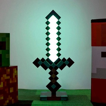 出貨 minecraft 周邊 我的世界LED桌面 發光磚石劍夜燈 火把燈 火炬礦石燈 武器劍方塊箱子 交換禮物