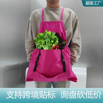 跨境戶外采摘大口袋圍裙園藝快速釋放收割圍裙背包工具圍裙采摘袋