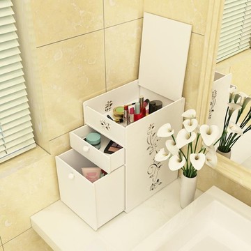 桌面護膚化妝品收納盒抽屜式洗漱梳妝臺儲物櫃辦公室整理 名創家居館DF