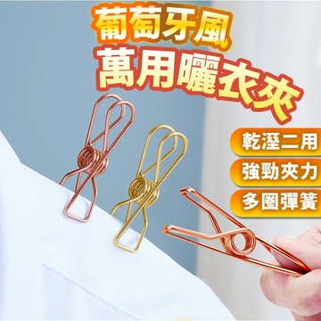 隔日出貨 葡萄牙風 不鏽鋼曬衣夾 8字夾 簍空魚尾夾 金屬夾 發票夾 八字夾 文具用品 收納女王 ARA909