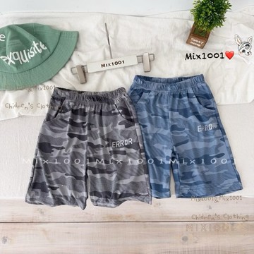 🌈✨mix1001 涼感小格紋迷彩彈性短褲✨兒童迷彩短褲 5-17