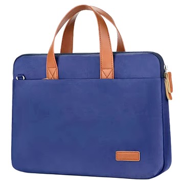 單肩手提防潑水大容量防摔筆電收納包  深藍色  15.6吋  1個