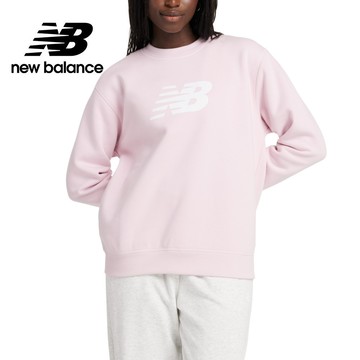 【New Balance】NB 刷毛長袖上衣大學T_女性_粉色_WT43526MEY