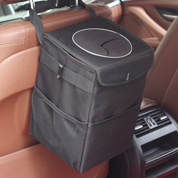 廠家現貨亞馬遜車載汽車可防水折疊垃圾桶果皮箱車用創意椅背收納