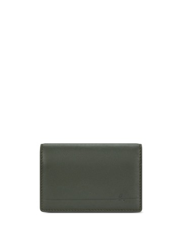 agnès b. - logo-debossed leather wallet - unisex - Calf Leather - One Size - Green