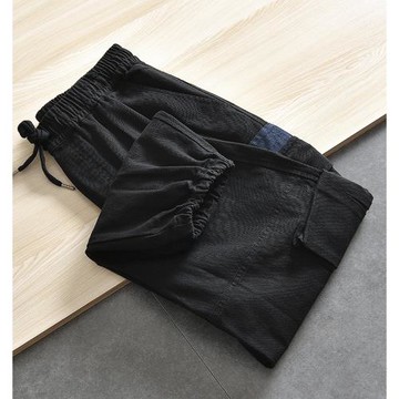 日系復古阿美咔嘰 外貿男裝全棉多口袋工裝褲松緊腰束口休閑褲潮