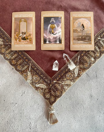 奢華　由日本占卜師　純手工製作的　塔羅牌桌布　Made in JAPAN