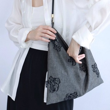 【繁花】森系復古文青/新中式剪花工藝高級感單肩皮肩帶版