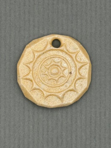 【達墨克手作】柴燒白瓷項鍊 - 船之眼no.09