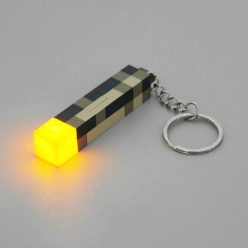 【台灣出貨】Minecraft世界周邊發光 迷你火炬 火把玩具 鑰匙扣 我的世界鑰匙扣 我的世界周邊 鑰匙圈 掛件模型