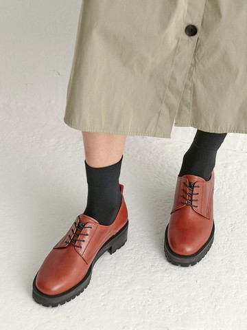 Lace Up Loafers - Camel Brown