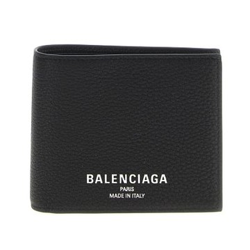Balenciaga 巴黎世家 Quadrato Credit 皮革 零錢包 卡夾 皮夾 短夾 黑色 8119102ABV01000