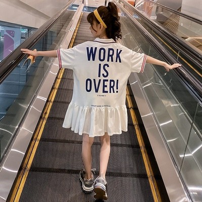 韓国子供服 子供ワンピース 半袖ワンピース 春夏 女の子 スポーツ キッズカジュアル 小学生 中学生 通販 Lineポイント最大get Lineショッピング