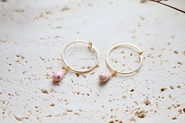 【即期特惠】 耳環 菱錳礦 14k包金- 魔法師 -