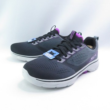 Skechers 125251BKPR 女健走鞋 GO WALK 7 HAILEY 免綁鞋帶 黑/紫 iSport愛運動
