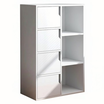 四門書櫃 DG003401N370V01  白色  50 x 24 x 105cm  4層
