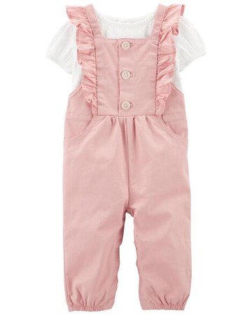 Baby 2-Piece Tee & Twill Overall Set