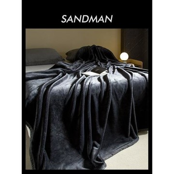 SANDMAN高定黑鉆沙灘毛毯冬季加厚珊瑚絨毯鋪床蓋毯沙發午睡毯子