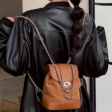 女生包包 水桶包 小背包 後背包 小香風包包 隨身包 磨砂皮包包 歐美包包 復古包包 百搭包包 女生禮物 642