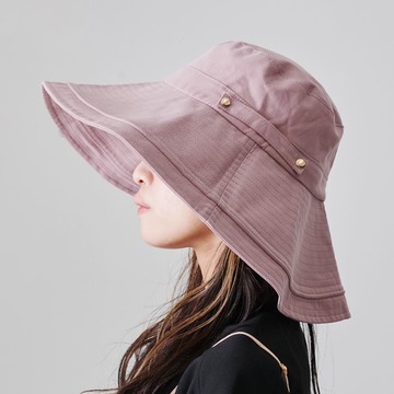 日本 LIZDAYS - 99.9%遮光大寬邊折疊遮陽帽-(內裏接觸冷感)-粉紅