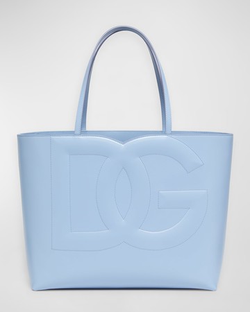 DG Logo Leather Tote Bag