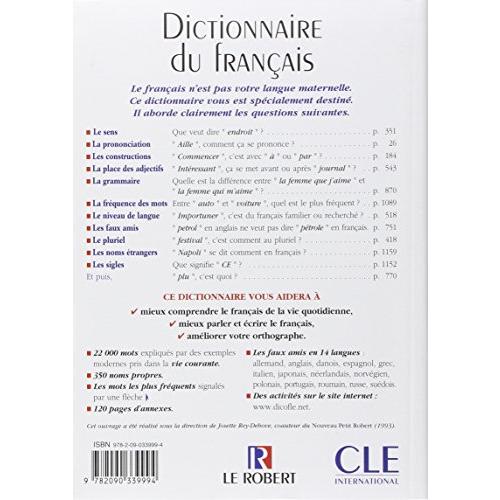 Dictionnaire Le Robert  Cle International