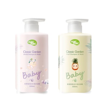 Nac Nac 保濕2合1洗沐浴精/洗髮/沐浴(花萃/果漾)