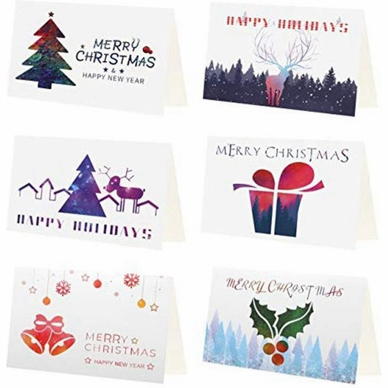 Kesote クリスマスカード メッセージカード 24枚セット 封筒付き 新年カード グリーティングカード お祝いカード 6デザイン メリー 通販 Lineポイント最大get Lineショッピング