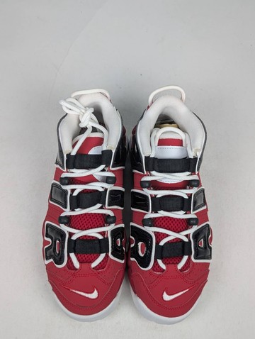 微瑕疵-右腳外側泛黃 415082-600 4.5Y Nike Air More Uptempo GS 紅黑 大AIR 大童