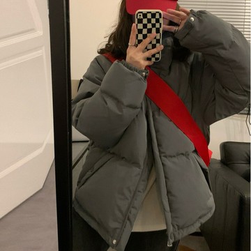 【巴黎精品】現貨+預購 真羽絨90%鴨絨羽絨外套羽絨衣夾克-保暖簡約立領寬鬆女外套3色a1dj56