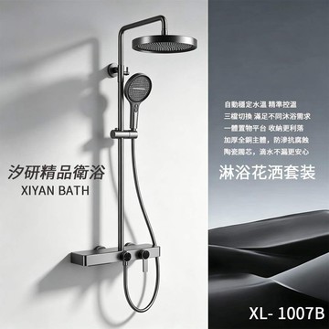 輕奢槍灰冷熱衛浴花灑 XL1007B