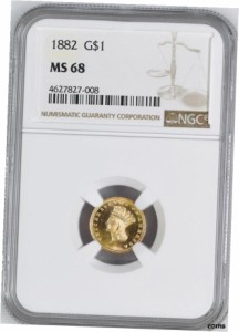 アンティークコイン NGC PCGS 1882年 ゴールド G MS 68- show original title