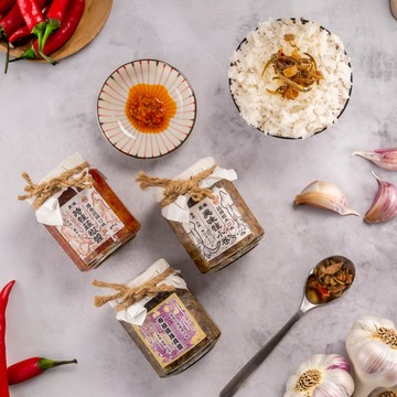 【燕村家】2入起｜特辣蒜椒醬／蒜頭蝦米美味辣小卷／布拉魚珠貝醬｜250g｜多口味任選