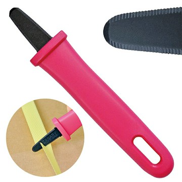 又敗家@日本長谷川刃物CANARY雙鋸齒黑刃開箱刀拆信刀DC-130F(不沾黏鐵氟龍;短刃/長27mm)適拆箱切PP打包帶【全館299超取免運】【APP下單點數4倍送】