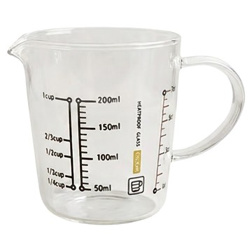 純禾商行 耐熱玻璃量杯 200ml (可微波/直火加熱)  1個