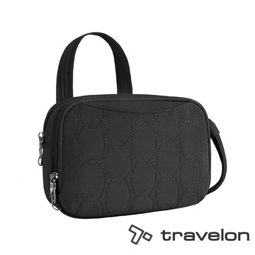 【Travelon美國防盜包】Runways防盜斜背包TL-43714黑