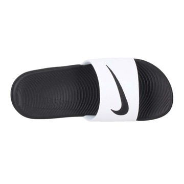 NIKE KAWA SLIDE-GS/PS  男女大童運動拖鞋-海邊 819352-100 白黑