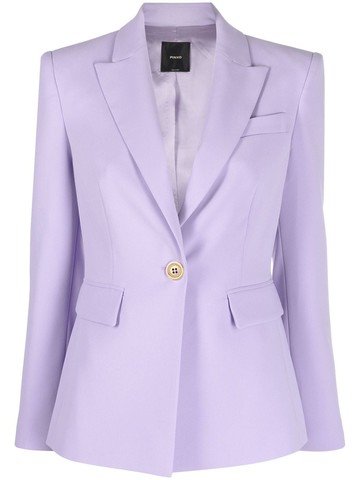 PINKO - single-breasted blazer - women - Acetate/Polyester/Polyester/Spandex/Elastane - 42 - Purple