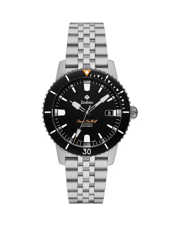 Zodiac Compression Diver Automatic Stainless Steel Watch, 40mm