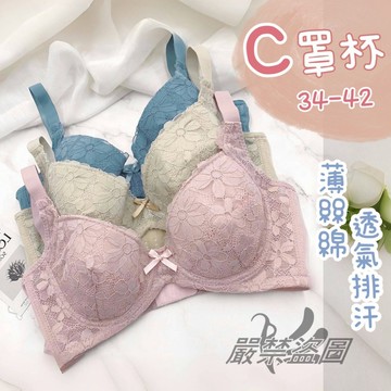 庭兒柑仔店🍊軟鋼圈 C罩杯 34-42 脅邊加高 排汗 網紗 三排三扣 集中包覆 透氣 蕾絲 內褲 內衣 8887