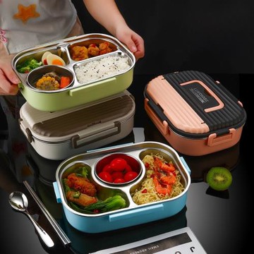 學生飯盒304不銹鋼雙層飯盒批發家用密封保鮮盒上班族便當盒餐盒